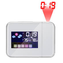 Desktop Clock Digital Alarm Clock With Projector Color Screen Time Projection Clock Multi-Function Weather Calendar Time Watch 2024 - buy cheap