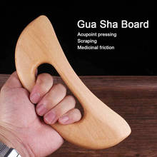 Placa de madeira para massagem gua sha, ferramenta de massagem gua sha com raspador de madeira para massagem e terapia de corpo 2024 - compre barato
