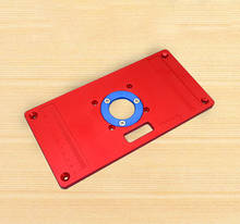 Placa de inserción de mesa enrutador de aluminio, con 2 anillos con insertos para bancos de carpintería, enrutador RT0700C rojo 2024 - compra barato