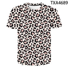 Camisetas con estampado de leopardo en 3D para hombres, mujeres y niños, ropa informal de moda para niño y niña, camisetas de manga corta, Tops geniales 2024 - compra barato
