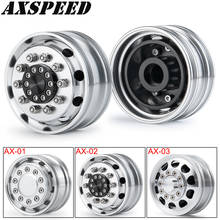 AXSPEED Tamiya Front Wheel Hub CNC Metal Wheel Rim 10 Spoke for 1/14 Tamiya Trailer Tractor Truck RC Crawler Car Parts 2024 - buy cheap