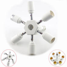 1 para 6 Cabeças Splitter E27 Ajustável Adaptador de Tomada Lâmpada Adaptador Led Conversor Suporte da Lâmpada Bases Da Lâmpada Soquete 110-240 V