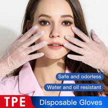 100PCS Disposable Protection thickening TPE Gloves Anti-static Plastic Gloves For Food Cleaning Cooking Restaurant Kitchen 2024 - buy cheap