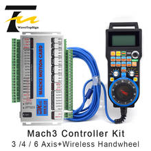 Mach3 контроллер комплект XHC MKX-V 2 МГц USB Breakout Board 3 4 6 Axis карта управления движением с проводным MPG подвесным маховиком LHB04B 2024 - купить недорого