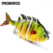 Procoberto iscas para pesca, 6 seções de iscas para pesca, 8cm-15.5g, com 6 anzol, 16 cores 2024 - compre barato