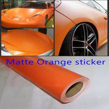 Cubierta de vinilo autoadhesivo para coche, cubierta de película de vinilo, color Naranja mate 2024 - compra barato