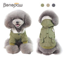 Benepaw Cozy Windproof Dog Coat Jacket Fashion Hooded Small Dog Clothes Pet Quality Autumn Winter Pet Outfit Puppy Clothing 2024 - buy cheap