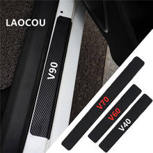 4Pcs Car Styling door threshold carbon fiber sticker Decoration For Volvo S40 S60 S90 S80 XC40 XC60 XC70 XC90 V40 V60 V70 V90 2024 - buy cheap