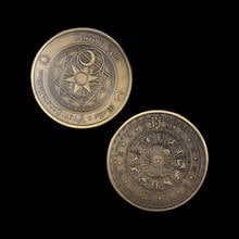 Old Fashion High-quality Tarot Wishing Coin Commemorative Embossed Lucky Coin Tuvalu 12 Constellation Zodiac Bronze Colored Coin 2024 - buy cheap