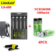 4pcs LiitoKala NCR18650B 3400mAh Rechargeable batteries with 1pcs Lii-600 Battery Charger for 3.7V Li-ion 21700 26650 1.2V NiMH 2024 - buy cheap