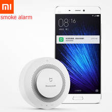 with battery Xiaomi Mijia Honeywell Smart Fire Alarm Progressive Sound Photoelectric Smoke Sensor Remote Linkage Mi APP 2024 - buy cheap