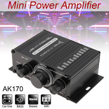 Ak170 amplificador de potência de áudio, karaokê, home theater, 2 canais, classe d, amplificador usb, sd para carro 2024 - compre barato