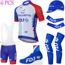 Conjunto completo de Ciclismo para hombre, Jersey transpirable para equipo de bicicleta, pantalones cortos 20D, calentadores de manga, novedad de 2021 2024 - compra barato