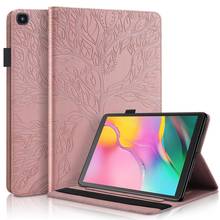 Tablet Cover For Funda Samsung Galaxy Tab A 10 1 2019 Case T510 T515 Embossed Tree Stand Cover For Galaxy Tab A 10.1 2019 Case 2024 - buy cheap