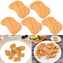 5PCS Artificial Food Fake Realistic Chicken Nugget Simulation Food Kids Toy Photo Props Home Decoration 2024 - compre barato