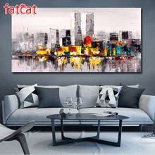 FATCAT Abstract colorful landscape Large Diy Diamond Painting Full square round drill 5d Diamond Embroidery Kit Mosaic AE2725 2024 - buy cheap