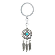 Fashion Dream Catcher Tone Key Chain   Ring Feather Tassels Keyring Keychain For Women Ladies Girl Gifts 2024 - buy cheap