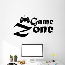 Настенные виниловые Стикеры Game Zone Z813 для мальчиков, наклейки на окно и дверь с логотипом игровой приставки, для игровой комнаты, комнатного интерьера комнаты 2024 - купить недорого