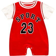 2021 Summer Short Sleeve Tracksuit For Boys Sport basketball Suit for Toddler Baby Infant Baby Newborns RompersClothing 0-24M 2024 - buy cheap