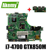 send board+N56JK Motherboard i7 4700 GTX850M 4GB For Asus N56JK G56J G56JK Laptop motherboard N56JK Mainboard N56JK Motherboard 2024 - buy cheap
