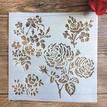 20 *20 cm size DIY Rose craft mandala mold for painting stencils stamped photo album embossed paper card on wood, fabric, wall 2024 - buy cheap