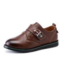 Kids Genuine Leather Shoes For Boys School Show Dress Shoes Flats Classic British Oxford Shoes Children Wedding Loafer Moccasins 2024 - buy cheap