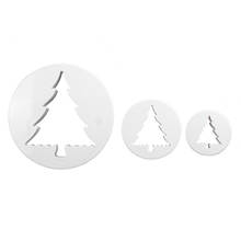 3pcs/set Christmas Tree Cookie Cutters Food-grade Plastic Cake Fondant Plunger Molds Sugarcraft Decorating Tools 2024 - buy cheap