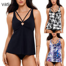 Vikionfly 2 Piece Swimdress Tankini Swimsuits Women Swimwear Plus Size 2020 New Padded Swimming Suit For Women Bathing Suit 4XL 2024 - buy cheap