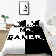 Black And White Bedding Set Single Fashionable Creative Duvet Cover Gamer Queen King Twin Full Double Unique Design Bed Set 2024 - buy cheap