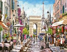 Jmine div 5d paris cidade torre eiffel rua pintura diamante cheio kits de ponto cruz arte cênica 3d pintura por diamantes 2024 - compre barato