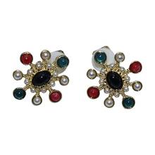 Ydgy fashion new retro pearl cross color Rhinestone ear clip women's ear accessories wholesale 2024 - buy cheap