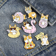 Jewelry Wholesale Fashion Badges Cute Dog Brooches cartoon Enamel Lapel Pins Gifts For Friends 2024 - buy cheap