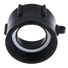 Tanque de agua IBC negro de 1000L, 50Mm, adaptador pesado Bsp, pieza conector de agua, válvula de cubo de combustible, accesorios de tubería de manguera de jardín 2024 - compra barato