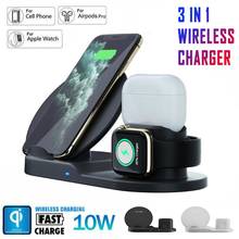 3 In 1 Induction Qi Wireless Charger Fast Charging Holder For IPhone 12Pro MAX/11/Xs Samsung For Apple Watch Charger Airpods Pro 2024 - buy cheap