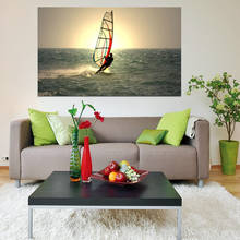 Póster de Deportes Acuáticos de Windsurfing, arte inspirador, lienzo, impresión, imagen deportiva, decoración de la pared del hogar, decoración de la sala de estar 2024 - compra barato