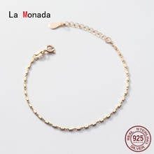 La Monada Small Cube Chain Bracelets For Women Silver 925 Sterling Jewelry Fine 925 Sterling Silver Women's Bracelet Female 2024 - buy cheap