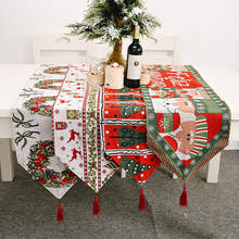 Camino de mesa navideño, mantel de lujo con bandera de Navidad, decoración de mesa de fiesta en casa, Decoración de mesa de centro, 35x180cm 2024 - compra barato