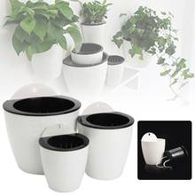 Hanging Plant Pot Self Watering Planter Garden Basket Hanging Planter Wall Mounted Plastic Flower Home Creative Supply Decor 2024 - купить недорого