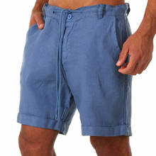 Shorts casual para o verão para homem, bermudas finas e respiráveis com cordão leve e sólido 2024 - compre barato