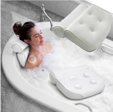 High Quality Bath Tub Spa Pillow Cushion Neck Back Support Foam Comfort Bathtub 6 Suction Cup 2024 - buy cheap