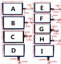 7/9/10.1/10.2 дюйма GT911 GT928 Емкостный Универсальный дигитайзер для автомобильного DVD GPS навигатора мультимедиа Сенсорный экран панель Стекло 2024 - купить недорого