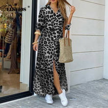 Vestido informal de leopardo con estampado Floral para mujer, traje elegante con cuello levantado, 5XL, Otoño y verano, novedad de 2020 2024 - compra barato