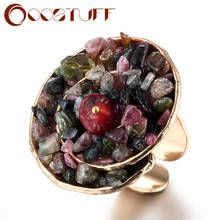 Anillo ajustable con forma de concha para mujer, sortija ajustable, Color dorado, piedra Coral 2024 - compra barato