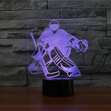 Ice Hockey LED RGB Night Light 7 Color Change Desk Light 2213 Action Figure PVC Kids Toys Brinquedos Christmas Gift 2024 - buy cheap