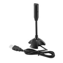 Dedicate USB Capacitive Mini Microphone Stand for PC Laptop Notebook Online Chat Recording Black Wired Device Single Microphone 2024 - buy cheap