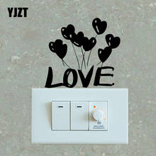 YJZT Balloon Of Love Wall Switch Sticker Vinyl Decal Creative Art Cartoon Style S19-0997 2024 - buy cheap