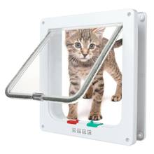 Intellgent Control 4 Way Lockable Dog Cat Kitten Door Security Flap Door for Animal Small Pet Kitten Gate Door Pet Supplies 2024 - buy cheap