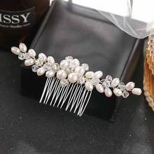 FORSEVEN Luxury Rhinestone Bridal Hair Comb Insert Comb Handmade Wedding Hair Accessories Hair Pin Women Headdress Headband JL 2024 - buy cheap