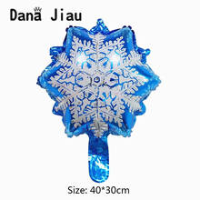 Danajiau-Globo de aluminio de copo de nieve azul para fiesta de cumpleaños, decoración de Año Nuevo, globos de helio, juguete de princesa, venta al por mayor 2024 - compra barato
