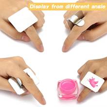 Paleta de colores para anillo de dedo de manicura, base de acero inoxidable para mezclar utensilio de maquillaje, cosmética 2024 - compra barato